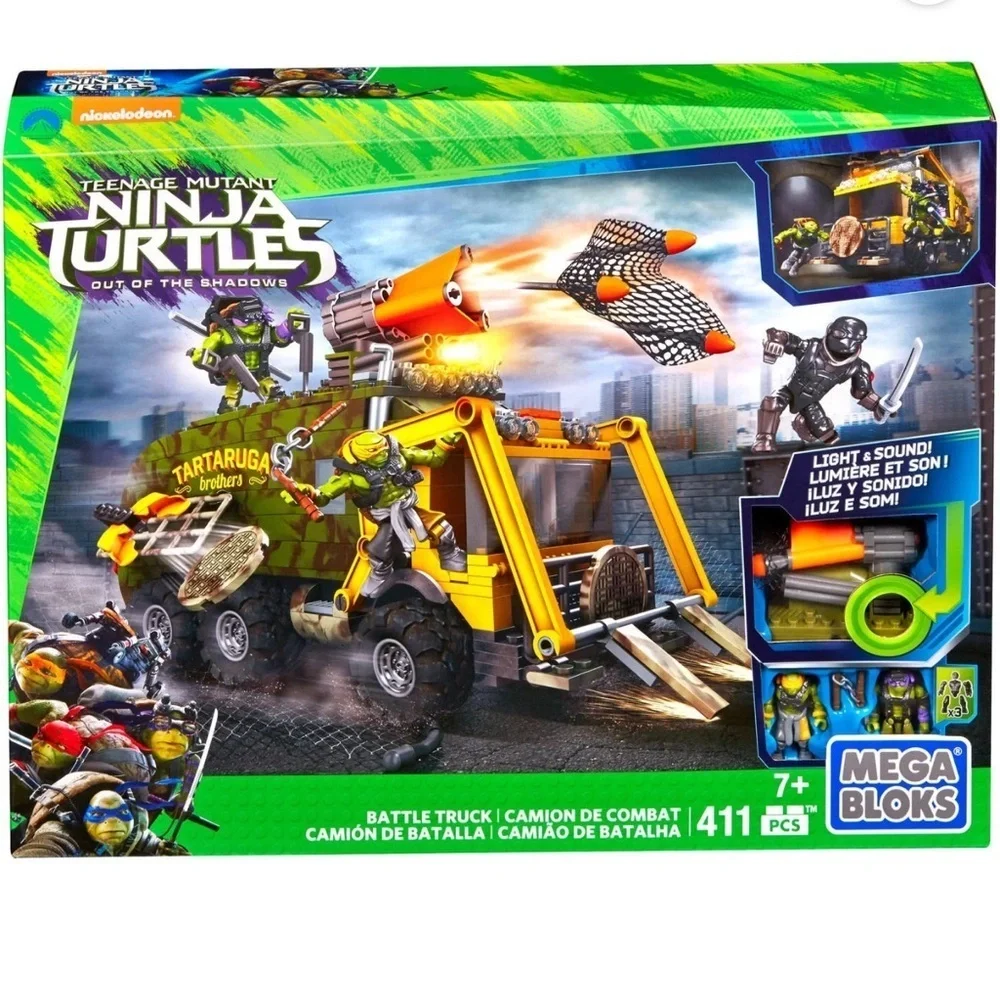 Mega bloks Teenage Mutant Ninja Turtles battle truck set new in sealed box rare